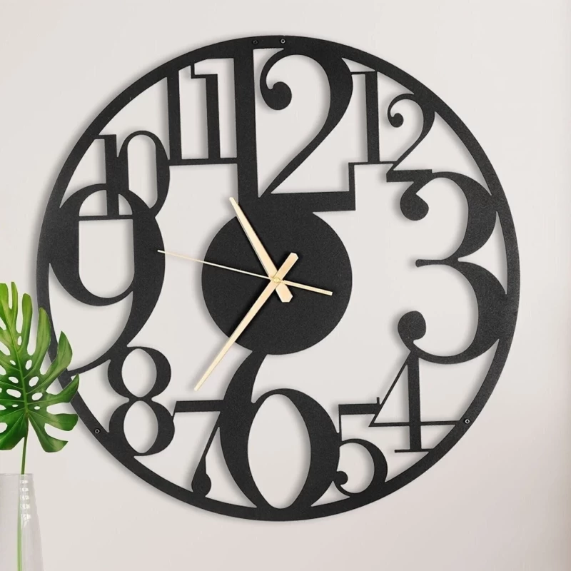 Clock, Wall Clock Large Wall Clock, Metal Wall Clock With Numbers, Trendy Home Decor, Modern Wall Clock, Silent Wall Clock,Unique Wall Clock