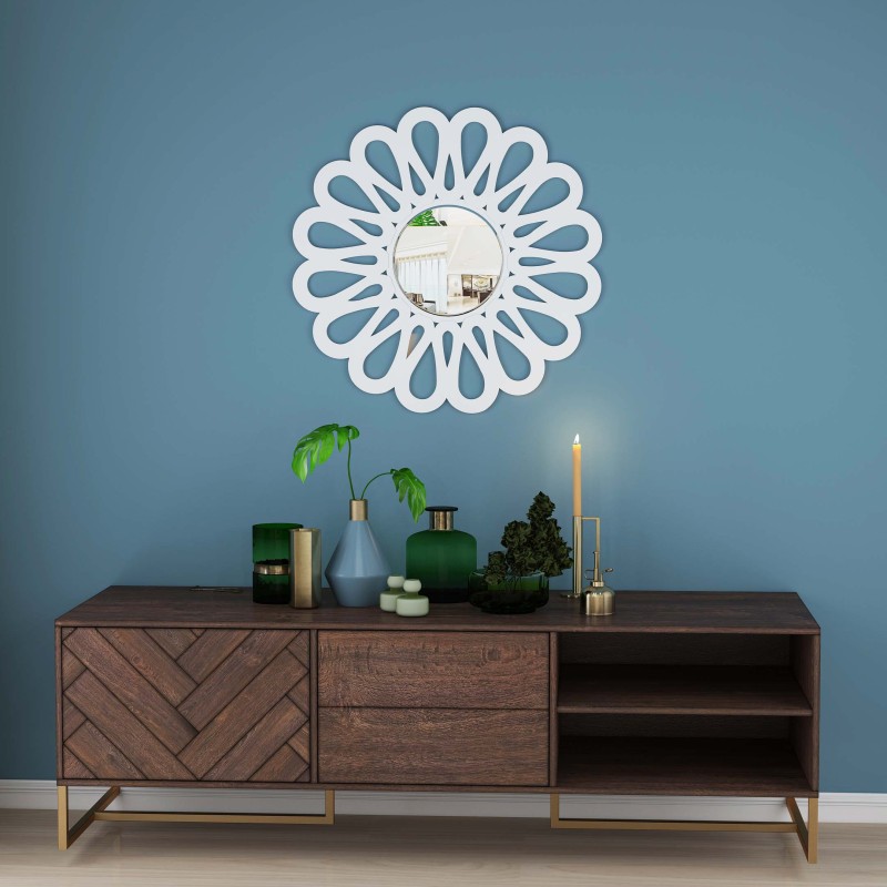 Blossoming Beauty Elevate Your Space with a Decorative Flower Wall Mirror