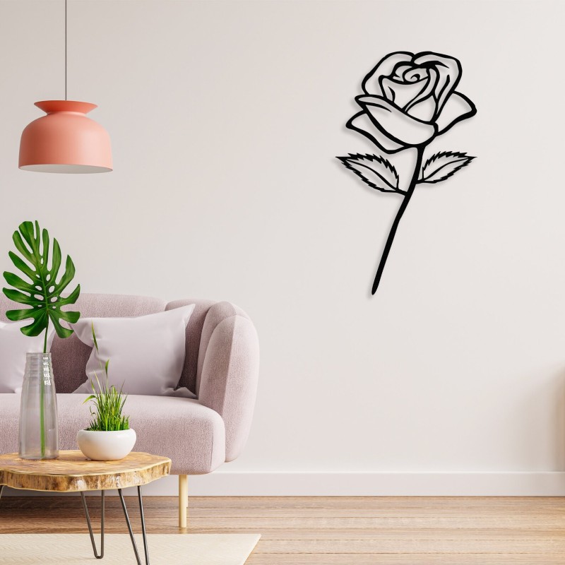 ROSE Metal Wall Decor, Floral Wall Hangings, Office Wall Art, Rose Art, Blossom Decor, Housewarming Gift, Natural Walls, Gift for Her