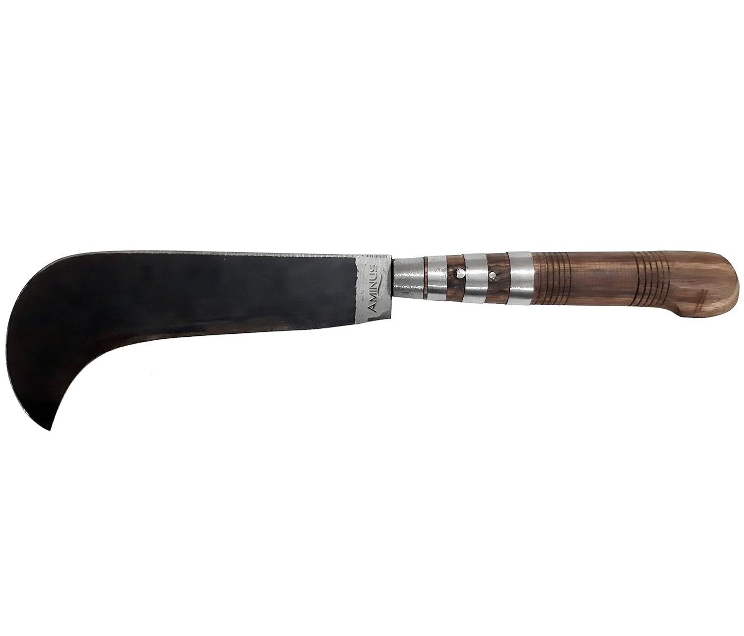 Kitchen Knife Aruval Traditional Handmade High Tempered Iron Carbon Steel (8.5 Inch Blade) Wooden Handle Bill Hook Felling Multi Purpose Medium Kattan Vettukathi