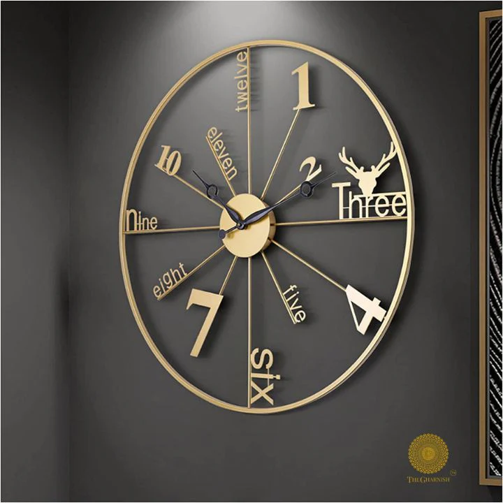 Number Sticks Wall Clock (24 Inches)